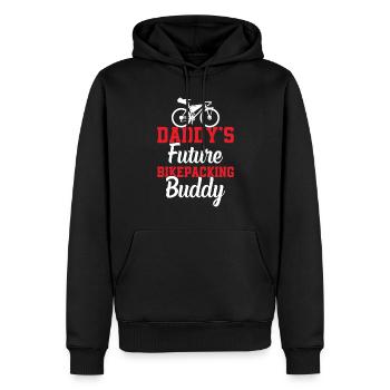 Daddy's Future Bikepacking Buddy - Bikepacking Tod - Männer Premium Bio Hoodie - Schwarz - Vorne - Nico (187cm)