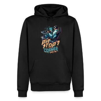 Sim Racing Café Simulateur Esports Sim Race - Sweat à capuche Premium bio Homme - noir - Devant - Nico (187cm)