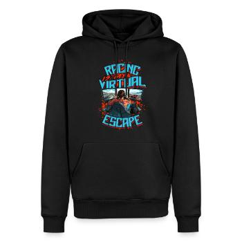 Sim Racing Is My Virtual Escape - Männer Premium Bio Hoodie - Schwarz - Vorne - Nico (187cm)
