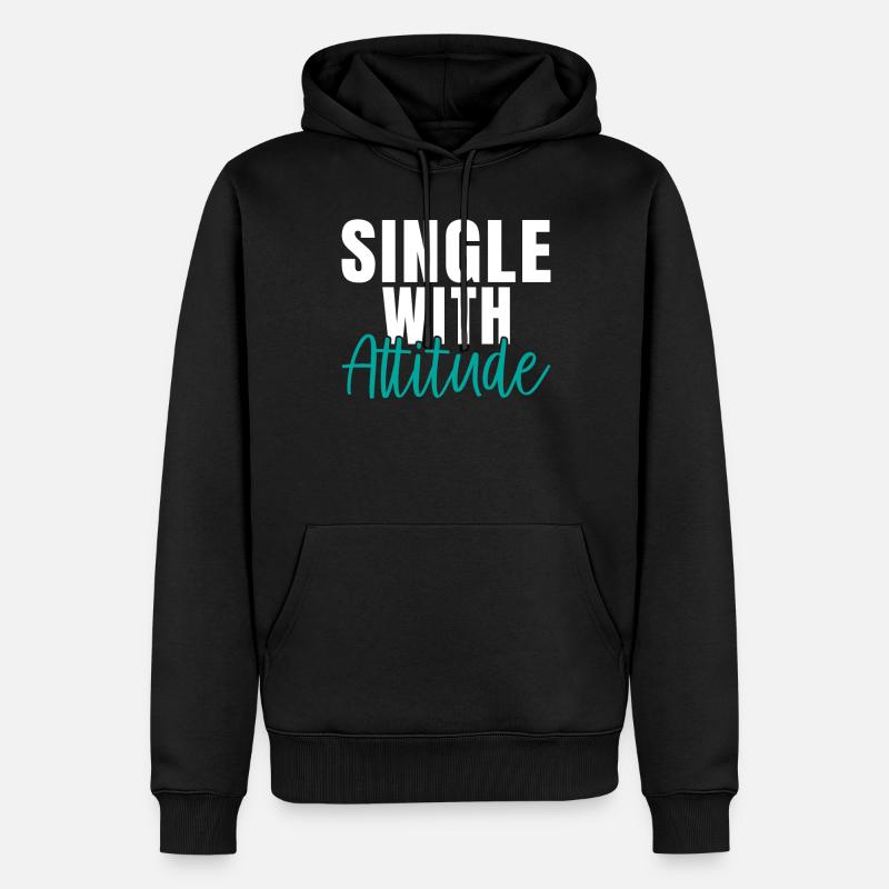 Single Gift - Männer Premium Bio Hoodie - Schwarz