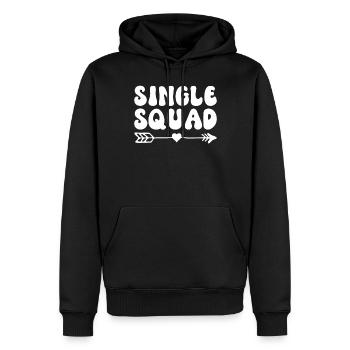 Single Gift - Männer Premium Bio Hoodie - Schwarz - Vorne - Nico (187cm)