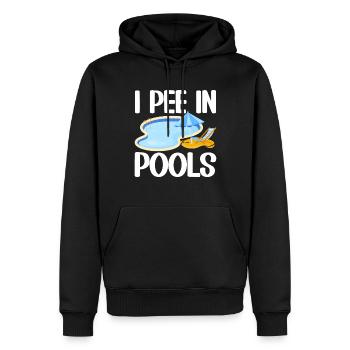 Ich Pinkle In Pools Lustige Witze Sarkastische - Männer Premium Bio Hoodie - Schwarz - Vorne - Nico (187cm)