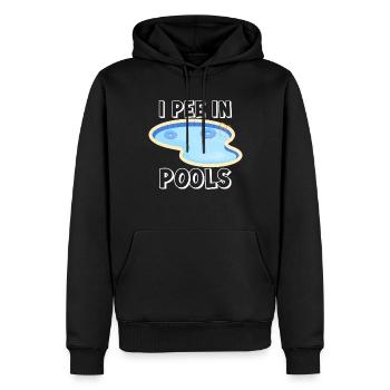 Ich Pinkle In Pools Lustige Witze Sarkastische - Männer Premium Bio Hoodie - Schwarz - Vorne - Nico (187cm)