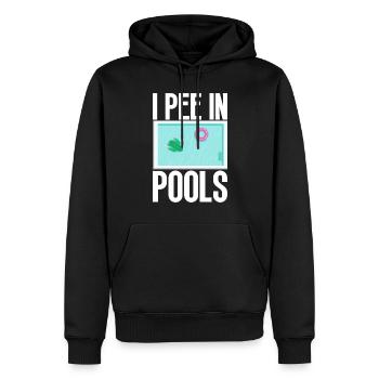 Ich Pinkle In Pools Lustige Witze Sarkastische - Männer Premium Bio Hoodie - Schwarz - Vorne - Nico (187cm)