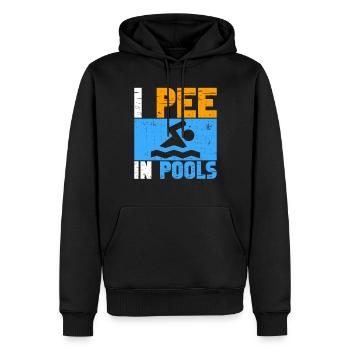 Ich Pinkle In Pools Lustige Witze Sarkastische - Männer Premium Bio Hoodie - Schwarz - Vorne - Nico (187cm)