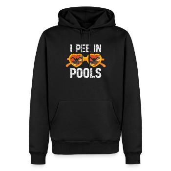 Ich Pinkle In Pools Lustige Witze Sarkastische - Männer Premium Bio Hoodie - Schwarz - Vorne - Nico (187cm)