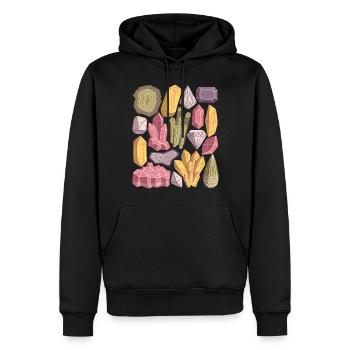 Kristalle Edelsteine Mineralien Diamanten - Männer Premium Bio Hoodie - Schwarz - Vorne - Nico (187cm)