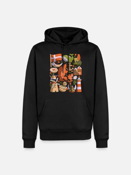Denmark - Men’s Premium Organic Hoodie - black