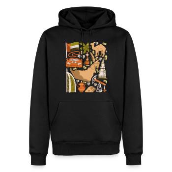 Dubaï - Sweat à capuche Premium bio Homme - noir - Devant - Nico (187cm)