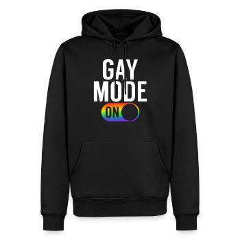 Gay Gifts - Männer Premium Bio Hoodie - Schwarz - Vorne - Nico (187cm)