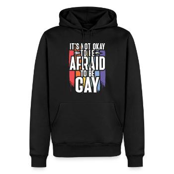 Gay Gifts - Männer Premium Bio Hoodie - Schwarz - Vorne - Nico (187cm)