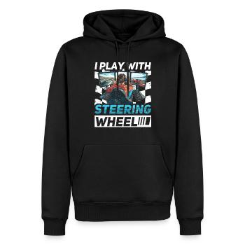 Simulator Cockpit Esports Sim Racing - Männer Premium Bio Hoodie - Schwarz - Vorne - Nico (187cm)