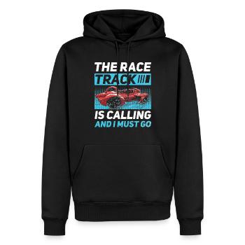 Simulator Cockpit Esports Sim Racing - Männer Premium Bio Hoodie - Schwarz - Vorne - Nico (187cm)