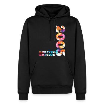 Colorful Birthday Limited Edition 2005 - Men’s Premium Organic Hoodie - black - Front - Nico (187cm)