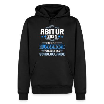 Abitur Jeunes Filles Abi Abitur 2024 - Sweat à capuche Premium bio Homme - noir - Devant - Nico (187cm)