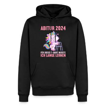 Abitur Junge Mädchen Abi Abitur 2024 - Männer Premium Bio Hoodie - Schwarz - Vorne - Nico (187cm)