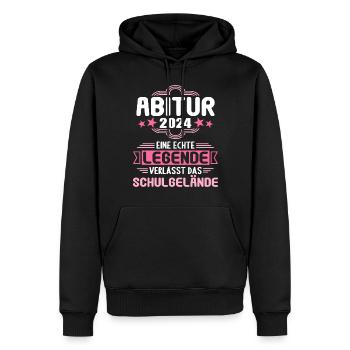 Abitur Junge Mädchen Abi Abitur 2024 - Männer Premium Bio Hoodie - Schwarz - Vorne - Nico (187cm)