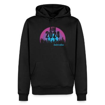 Abitur Jeunes Filles Abi Abitur 2024 - Sweat à capuche Premium bio Homme - noir - Devant - Nico (187cm)