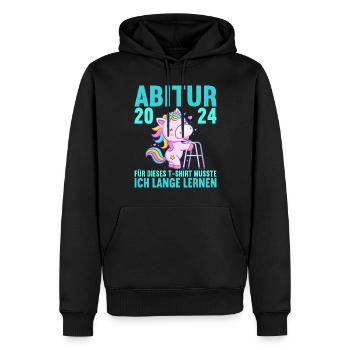 Abitur Junge Mädchen Abi Abitur 2024 - Männer Premium Bio Hoodie - Schwarz - Vorne - Nico (187cm)
