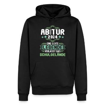 Abitur Junge Mädchen Abi Abitur 2024 - Männer Premium Bio Hoodie - Schwarz - Vorne - Nico (187cm)
