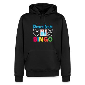 Joueur de bingo Gagnant de la loterie Bingo - Sweat à capuche Premium bio Homme - noir - Devant - Nico (187cm)