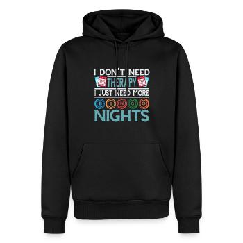 Joueur de bingo Gagnant de la loterie Bingo - Sweat à capuche Premium bio Homme - noir - Devant - Nico (187cm)