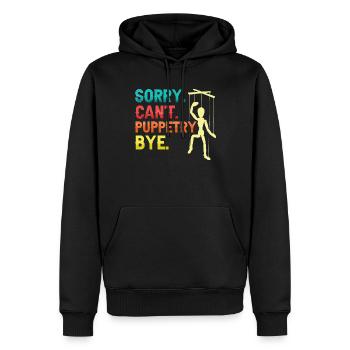 Marionnettiste, marionnettiste - Sweat à capuche Premium bio Homme - noir - Devant - Nico (187cm)
