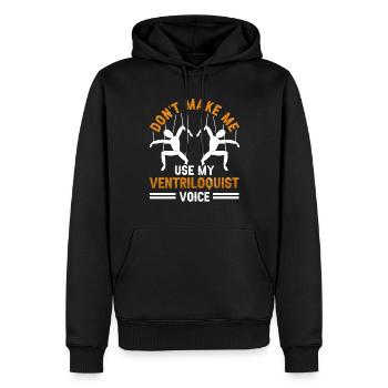 Marionnettiste, marionnettiste - Sweat à capuche Premium bio Homme - noir - Devant - Nico (187cm)
