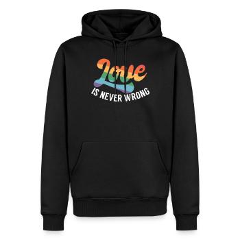 Gay Gifts - Männer Premium Bio Hoodie - Schwarz - Vorne - Nico (187cm)