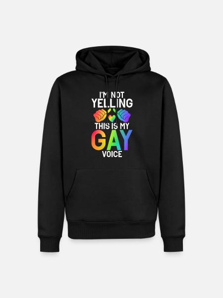 Cadeaux gays - Sweat à capuche Premium bio Homme - noir