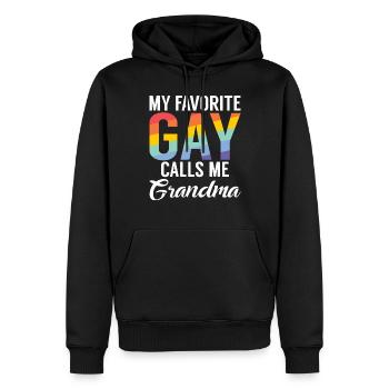 Gay Gifts - Männer Premium Bio Hoodie - Schwarz - Vorne - Nico (187cm)