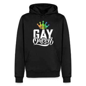Gay Gifts - Männer Premium Bio Hoodie - Schwarz - Vorne - Nico (187cm)