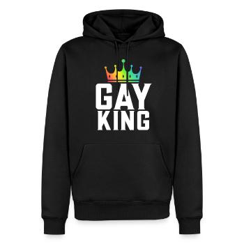 Gay Gifts - Männer Premium Bio Hoodie - Schwarz - Vorne - Nico (187cm)