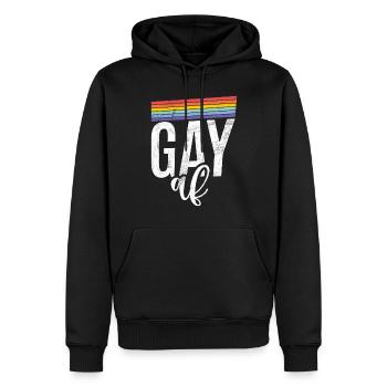 Gay Gifts - Männer Premium Bio Hoodie - Schwarz - Vorne - Nico (187cm)
