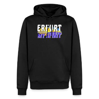 ERFURT MY SPIRIT - Männer Premium Bio Hoodie - Schwarz - Vorne - Nico (187cm)