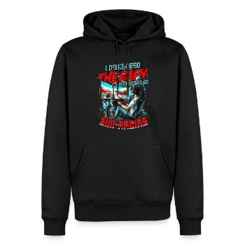 Sim Racing I Don't Need Therapy - Männer Premium Bio Hoodie - Schwarz - Vorne - Nico (187cm)
