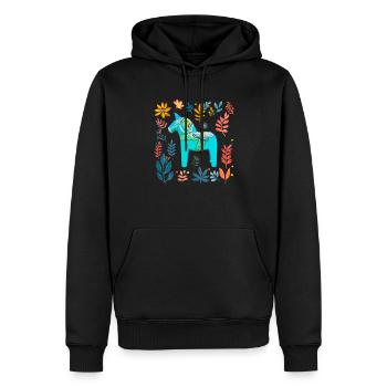 Dala Horse Sweden Swedish horse - Männer Premium Bio Hoodie - Schwarz - Vorne - Nico (187cm)
