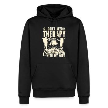 Husband And Wife Camping Partner Couple Matching - Men’s Premium Organic Hoodie - black - Front - Nico (187cm)