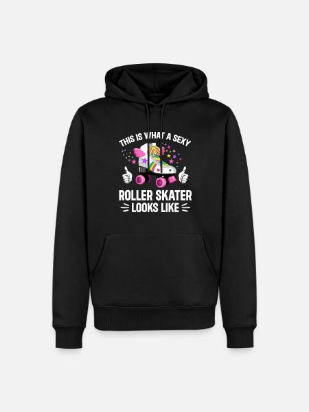 Roller Skating - Sexy Roller Skater - Männer Premium Bio Hoodie - Schwarz