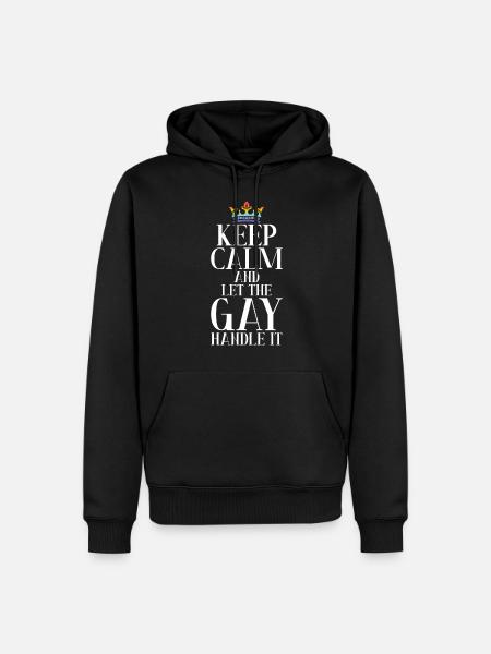 Gay Gifts - Männer Premium Bio Hoodie - Schwarz
