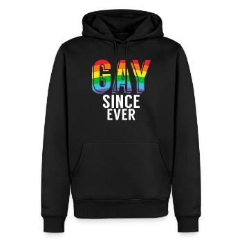 Gay Gifts - Männer Premium Bio Hoodie - Schwarz - Vorne - Nico (187cm)