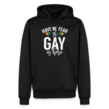Gay Gifts - Männer Premium Bio Hoodie - Schwarz - Vorne - Nico (187cm)