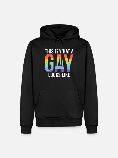 Cadeaux gays - Sweat à capuche Premium bio Homme - noir