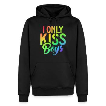 Gay Gifts - Männer Premium Bio Hoodie - Schwarz - Vorne - Nico (187cm)