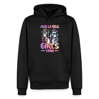 Mallorca Girls Tour Einhorn Party Urlaub - Männer Premium Bio Hoodie - Schwarz - Vorne - Nico (187cm)