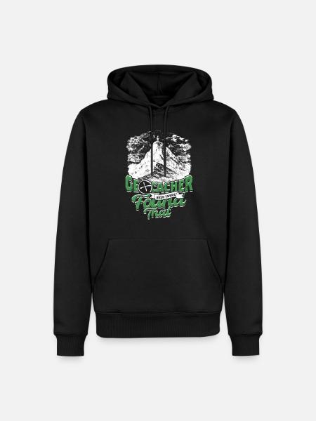 Geocache - Männer Premium Bio Hoodie - Schwarz