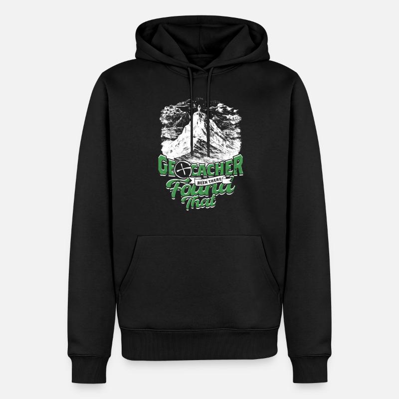 Geocache - Männer Premium Bio Hoodie - Schwarz