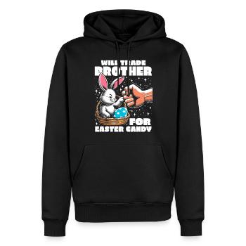 Will Trade Brother For Easter Candy - Men’s Premium Organic Hoodie - black - Front - Nico (187cm)