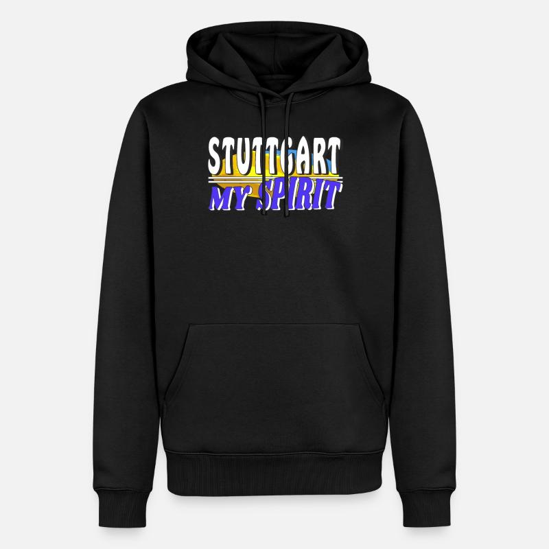 STUTTGART MON - Sweat à capuche Premium bio Homme - noir
