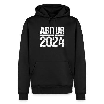 Abitur Junge Mädchen Abi Abitur 2024 - Männer Premium Bio Hoodie - Schwarz - Vorne - Nico (187cm)